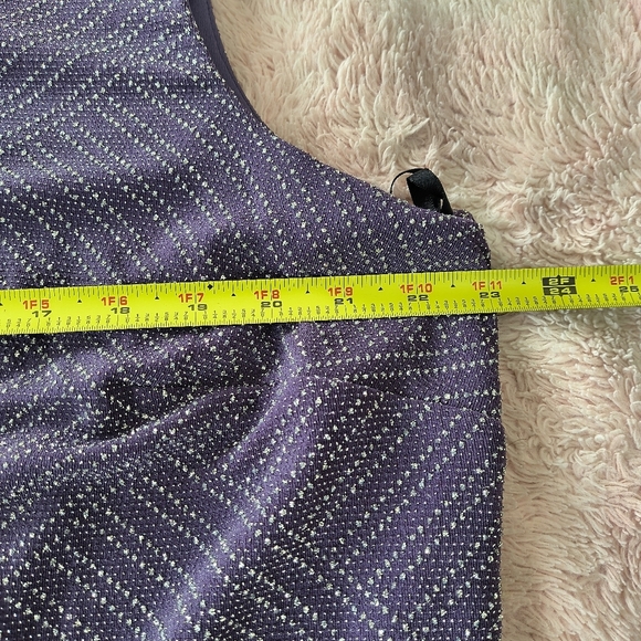 Alex Evenings Glitter Embellished Jacquard Maxi Gown Size 22W Petite Purple - Picture 7 of 9